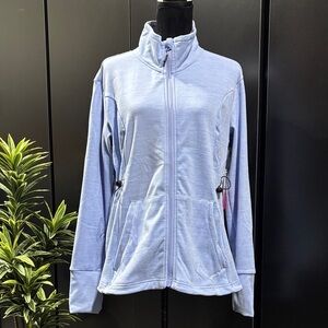 Pink Laundry Cozy Essentials,full zip,hip pockets, bungee waist,drop tail,soft